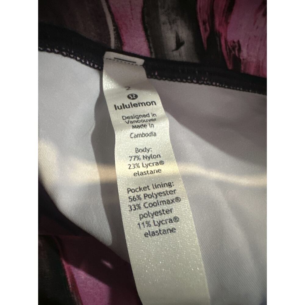 Lululemon Wunder Train High Rise Tight 25" Incentive Refresh Pink Multi Size 2 - Picture 5 of 12